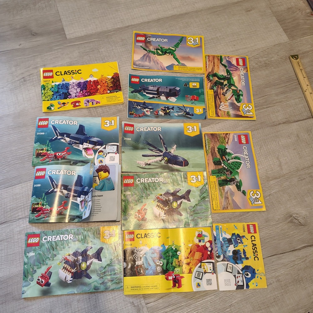 LEGO Instruction Manual Lot Creator 3-in-1 31088 31058 Classic 10717 11001 11006